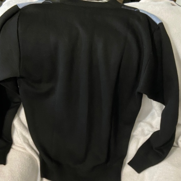 Men's Argyle Zip-Neck Sweater in Blue and Black - Picture 4 of 4